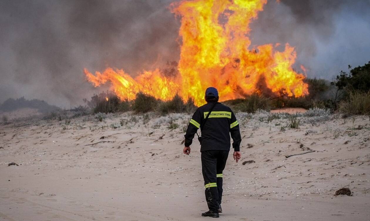 Πυρκαγιά στα Μέγαρα Αττικής: H Πυροσβεστική στον αγώνα κατάσβεσης της φωτιάς