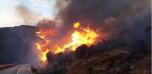 Άνδρος: Ανεξέλεγκτη πυρκαγιά - Τραυματισμός πυροσβέστη