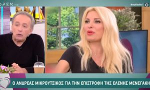 Μικρούτσικος για Μενεγάκη: «Αδικεί τον εαυτό της που στηρίζεται σε ένα τηλεοπτικό μοντέλο»