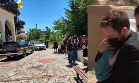 Κηδεία 20χρονης στα Γλυκά Νερά: Συγκλονίζει η εικόνα του συζύγου της αγκαλιά με την κορούλα τους