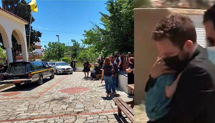 Κηδεία 20χρονης στα Γλυκά Νερά: Συγκλονίζει η εικόνα του συζύγου της αγκαλιά με την κορούλα τους